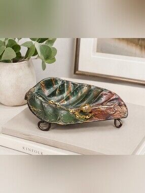 Decorative Leaf Dish with Legs
